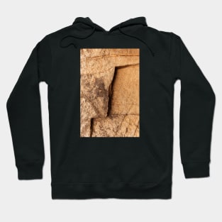 Obscure Straight Lines Carved Into Stone Surface Hoodie